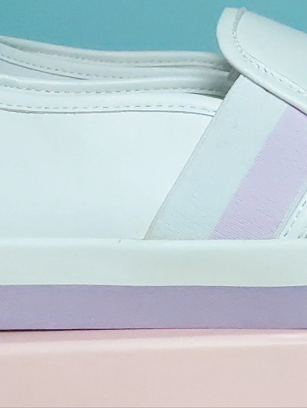 Kate Spade NY White & Lavender Loafer Sneakers Womens Size 9.5 NWT Preppy Office